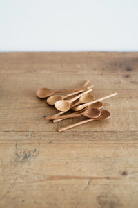 Small wooden tasting spoon