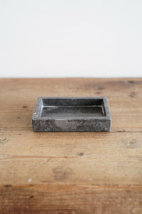 Polished grey marble tray. The perfect catchall for jewellery, keys and more. 