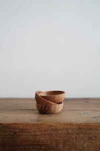 Teak wood pinch bowl. Perfect as a catchall or saucer