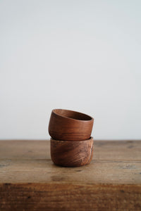 Teak wood rice bowl